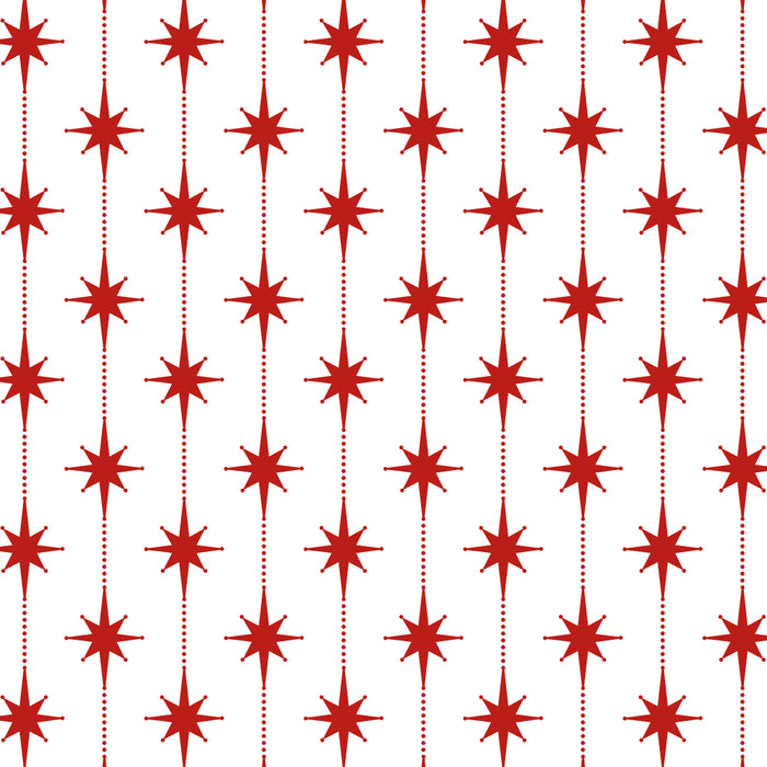Midcentury Stars and Dots Red and White Pattern Coffee Mug Gallery Image 2