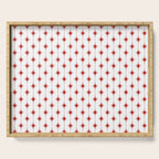Midcentury Stars and Dots Red and White Pattern Serving Tray Gallery Image 1