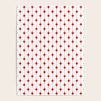 Midcentury Stars and Dots Red and White Pattern Poster Gallery Image 4