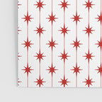 Midcentury Stars and Dots Red and White Pattern Poster Gallery Image 3