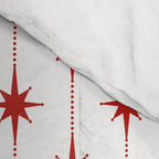 Midcentury Stars and Dots Red and White Pattern Comforter Gallery Image 4