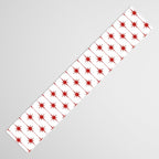 Midcentury Stars and Dots Red and White Pattern Table Runner Gallery Image 3