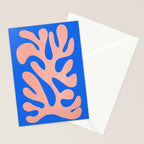 Rose Bud & Azure Blue: Matisse Paper Cutouts 02 Stationery Card Gallery Image 2