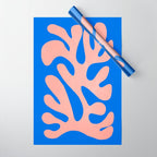 Rose Bud & Azure Blue: Matisse Paper Cutouts 02 Wrapping Paper Gallery Image 1