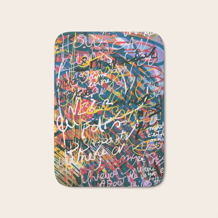 Graffiti Pop Art Writings Music by Emmanuel Signorino Bath Mat Gallery Image 1