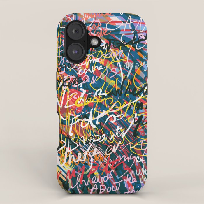 Graffiti Pop Art Writings Music by Emmanuel Signorino iPhone Case Gallery Image 1
