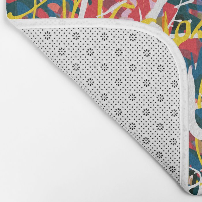 Graffiti Pop Art Writings Music by Emmanuel Signorino Bath Mat Gallery Image 2