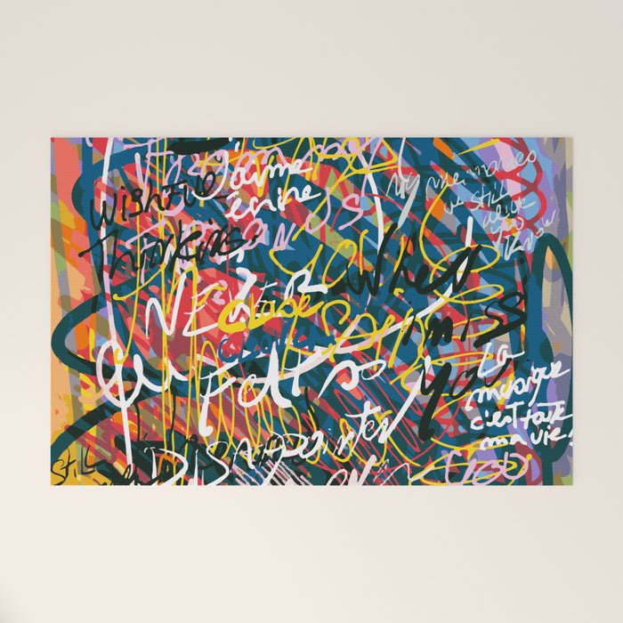 Graffiti Pop Art Writings Music by Emmanuel Signorino Welcome Mat Gallery Image 1