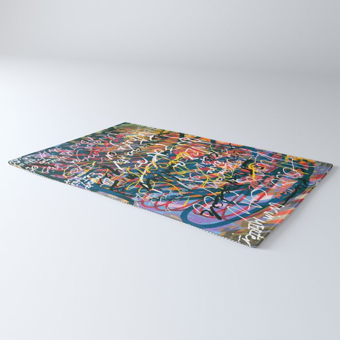 Graffiti Pop Art Writings Music by Emmanuel Signorino Rug Gallery Image 3