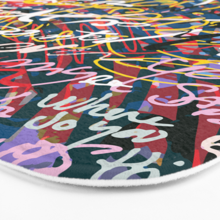 Graffiti Pop Art Writings Music by Emmanuel Signorino Bath Mat Gallery Image 3