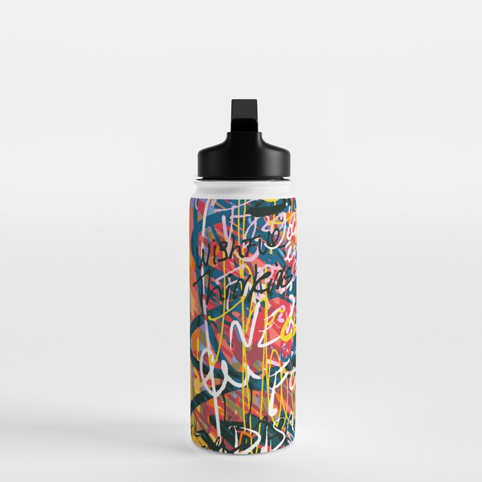 Graffiti Pop Art Writings Music by Emmanuel Signorino Water Bottle Gallery Image 3