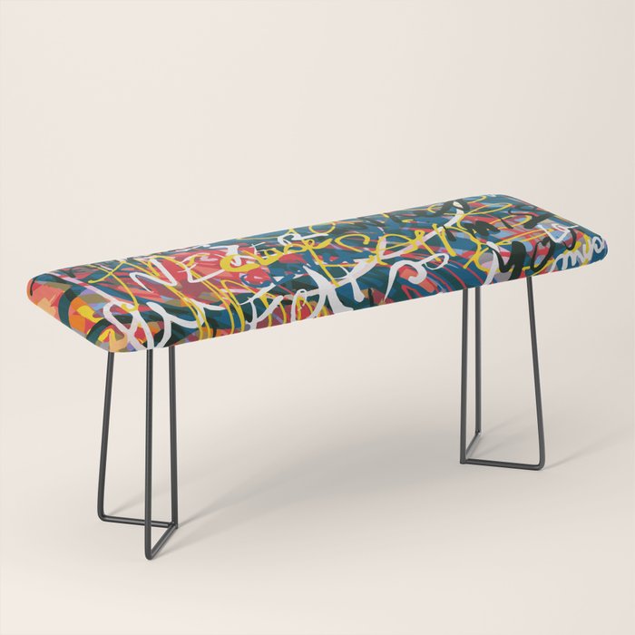 Graffiti Pop Art Writings Music by Emmanuel Signorino Bench Gallery Image 1