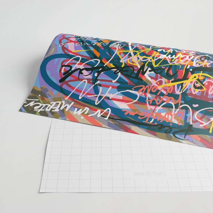 Graffiti Pop Art Writings Music by Emmanuel Signorino Wrapping Paper Gallery Image 2