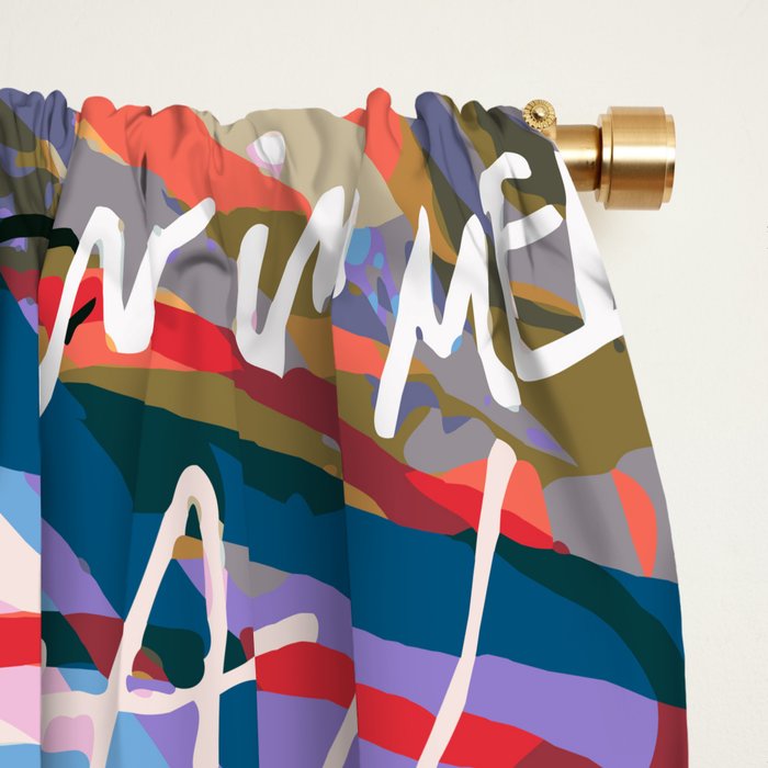 Graffiti Pop Art Writings Music by Emmanuel Signorino Window Curtain Gallery Image 2