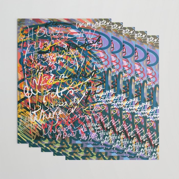 Graffiti Pop Art Writings Music by Emmanuel Signorino Wrapping Paper Gallery Image 3