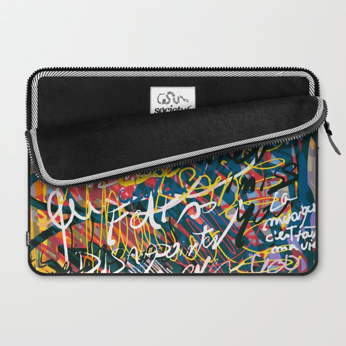 Graffiti Pop Art Writings Music by Emmanuel Signorino Laptop Sleeve Gallery Image 2