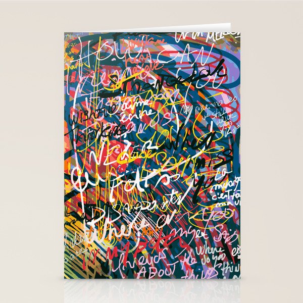 Graffiti Pop Art Writings Music by Emmanuel Signorino Stationery Card Gallery Image 1