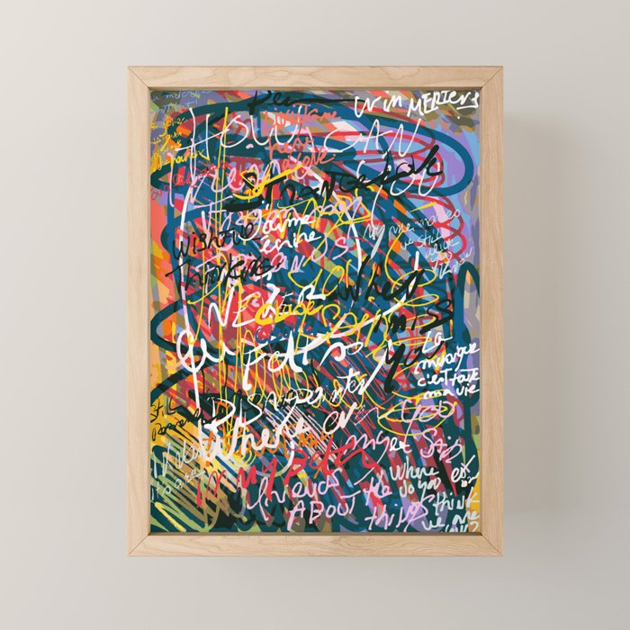 Graffiti Pop Art Writings Music by Emmanuel Signorino Mini Art Print Gallery Image 1