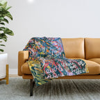 Graffiti Pop Art Writings Music by Emmanuel Signorino Throw Blanket Gallery Image 1