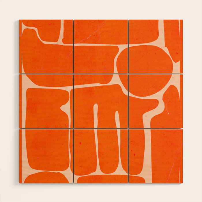 Modern Abstract Minimal Shapes 162/2 Wood Wall Art Gallery Image 1