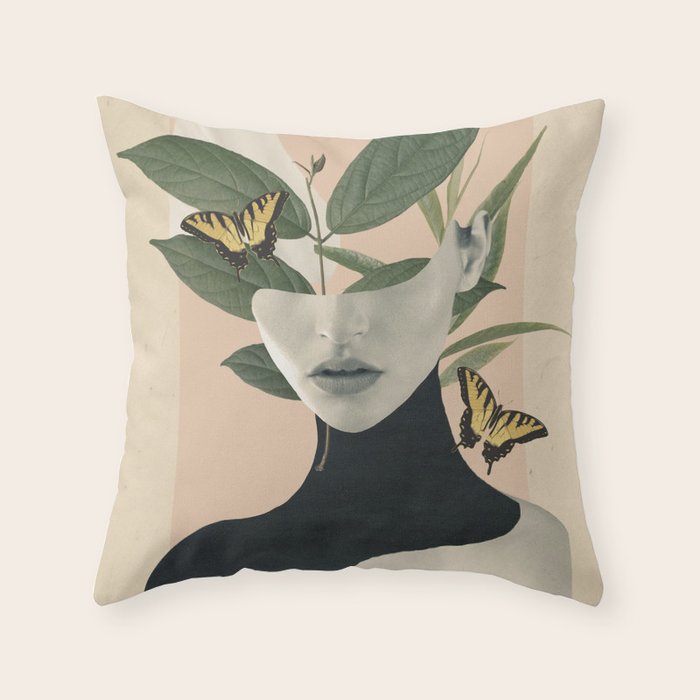 woman portrait /collage2 Throw Pillow Gallery Image 6