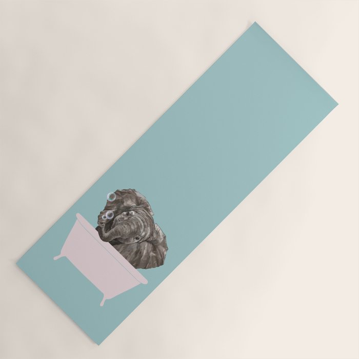 Baby Elephant in Bathtub Yoga Mat Gallery Image 1
