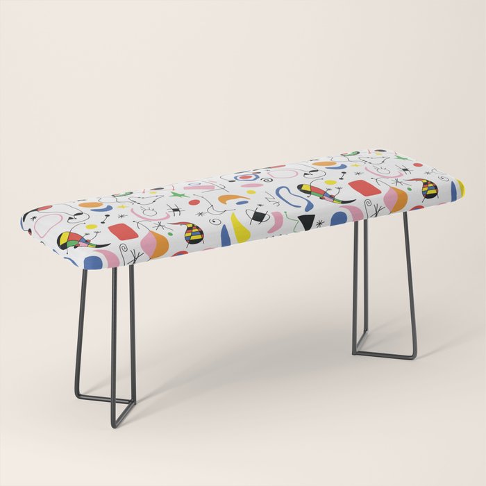 Surealism Art Miro Style Pattern Bench Gallery Image 1