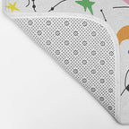 Surealism Art Miro Style Pattern Bath Mat Gallery Image 2