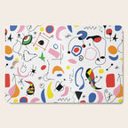 Surealism Art Miro Style Pattern Cutting Board Gallery Image 1