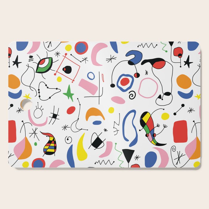 Surealism Art Miro Style Pattern Cutting Board Gallery Image 1