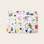 Surealism Art Miro Style Pattern Bath Mat Gallery Image 1