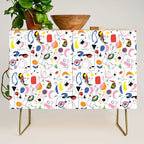 Surealism Art Miro Style Pattern Credenza Gallery Image 1