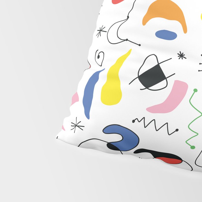 Surealism Art Miro Style Pattern Pillow Sham Gallery Image 4