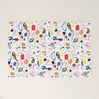 Surealism Art Miro Style Pattern Welcome Mat Gallery Image 1