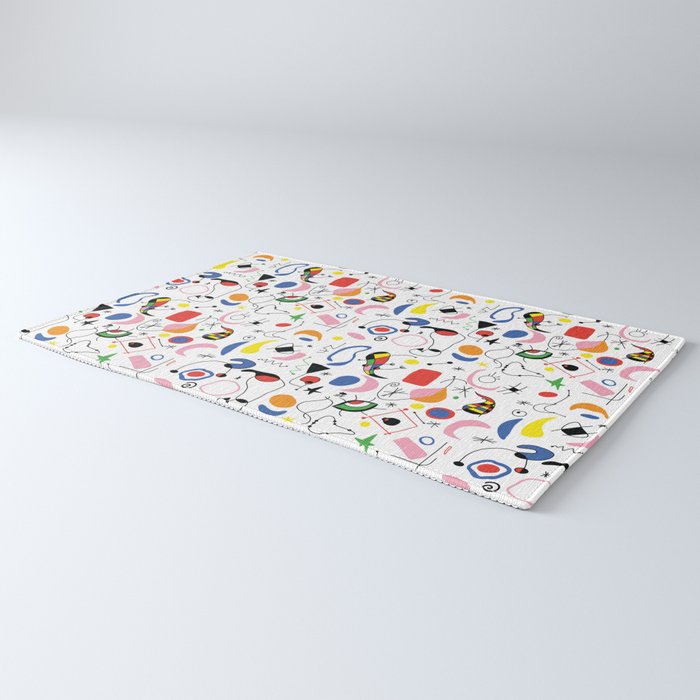 Surealism Art Miro Style Pattern Rug Gallery Image 3