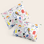 Surealism Art Miro Style Pattern Pillow Sham Gallery Image 3