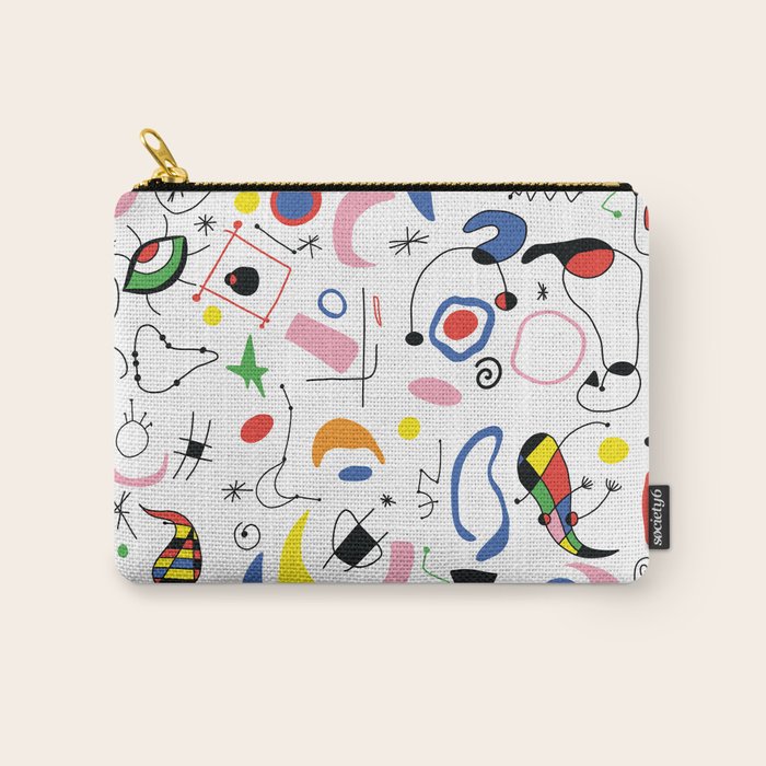 Surealism Art Miro Style Pattern Carry All Pouch Gallery Image 1