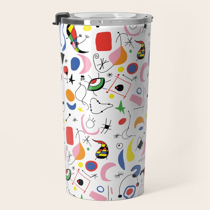 Surealism Art Miro Style Pattern Travel Mug Gallery Image 3