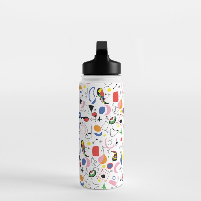 Surealism Art Miro Style Pattern Water Bottle Gallery Image 3