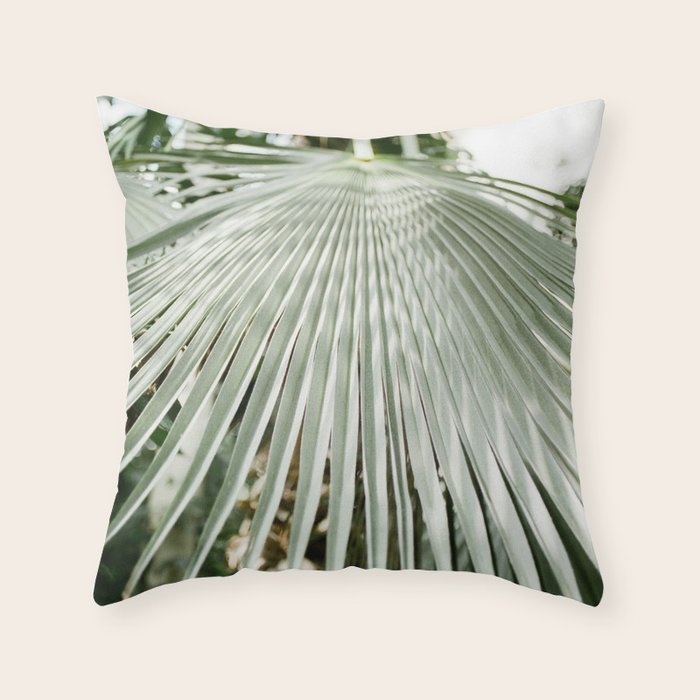 Botanical garden close up | Palm leaf detail | Fine art photography print Throw Pillow Gallery Image 1