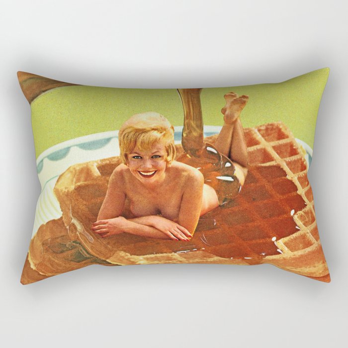 Pour some syrup on me - Breakfast Waffles Rectangular Pillow Gallery Image 2