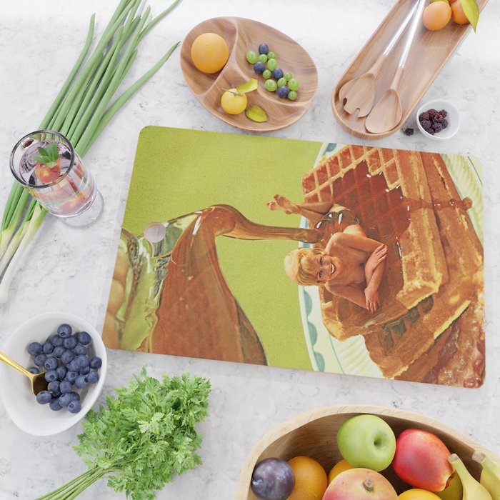 Pour some syrup on me - Breakfast Waffles Cutting Board Gallery Image 2