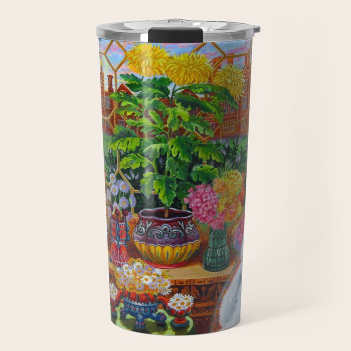 'Master of Cat College' Vintage Cat Art by Louis Wain Travel Mug Gallery Image 1