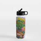 'Master of Cat College' Vintage Cat Art by Louis Wain Water Bottle Gallery Image 1