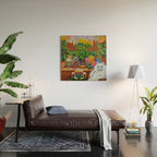 'Master of Cat College' Vintage Cat Art by Louis Wain Wood Wall Art Gallery Image 2