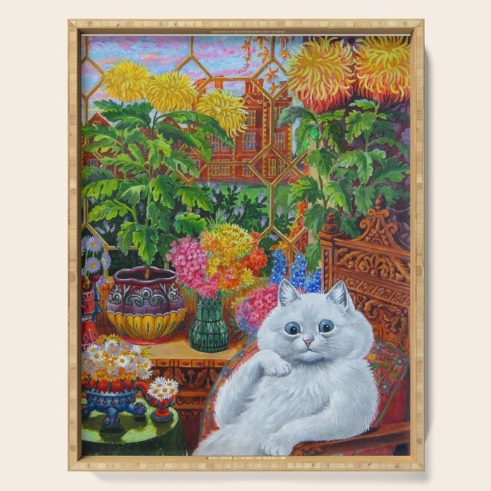 'Master of Cat College' Vintage Cat Art by Louis Wain Serving Tray Gallery Image 1