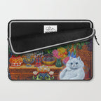 'Master of Cat College' Vintage Cat Art by Louis Wain Laptop Sleeve Gallery Image 2