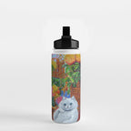 'Master of Cat College' Vintage Cat Art by Louis Wain Water Bottle Gallery Image 2
