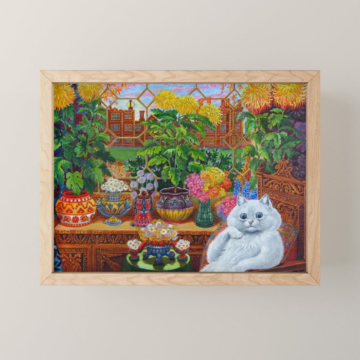 'Master of Cat College' Vintage Cat Art by Louis Wain Mini Art Print Gallery Image 1