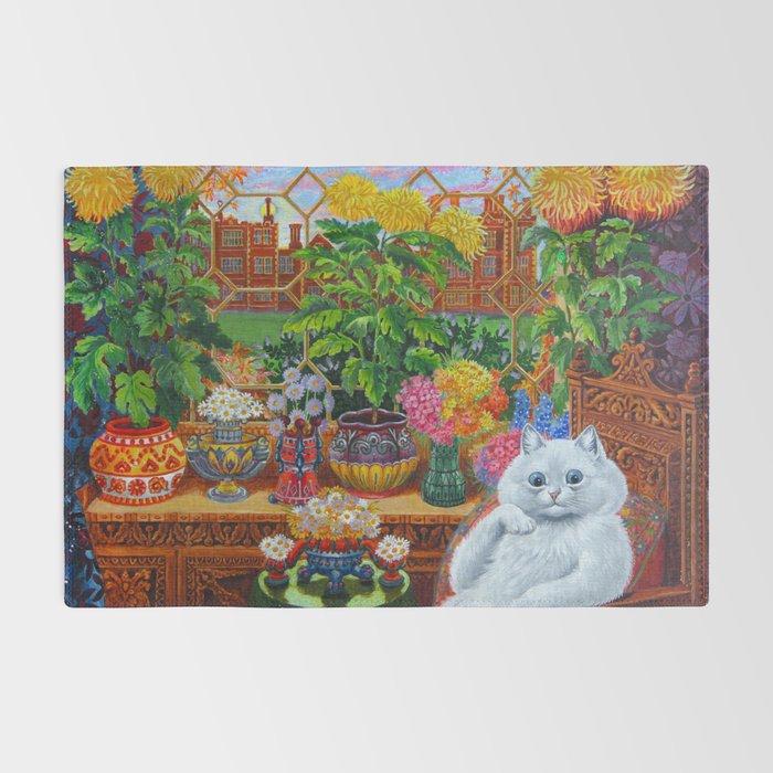 'Master of Cat College' Vintage Cat Art by Louis Wain Rug Gallery Image 2